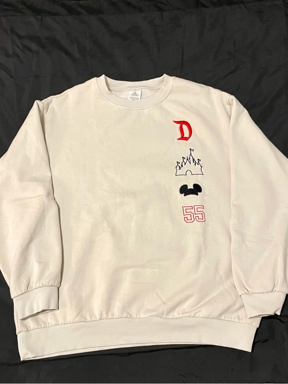 Disneyland Resort "55" Symbols Cream Crewneck Sweatshirt - Size XL - EUC